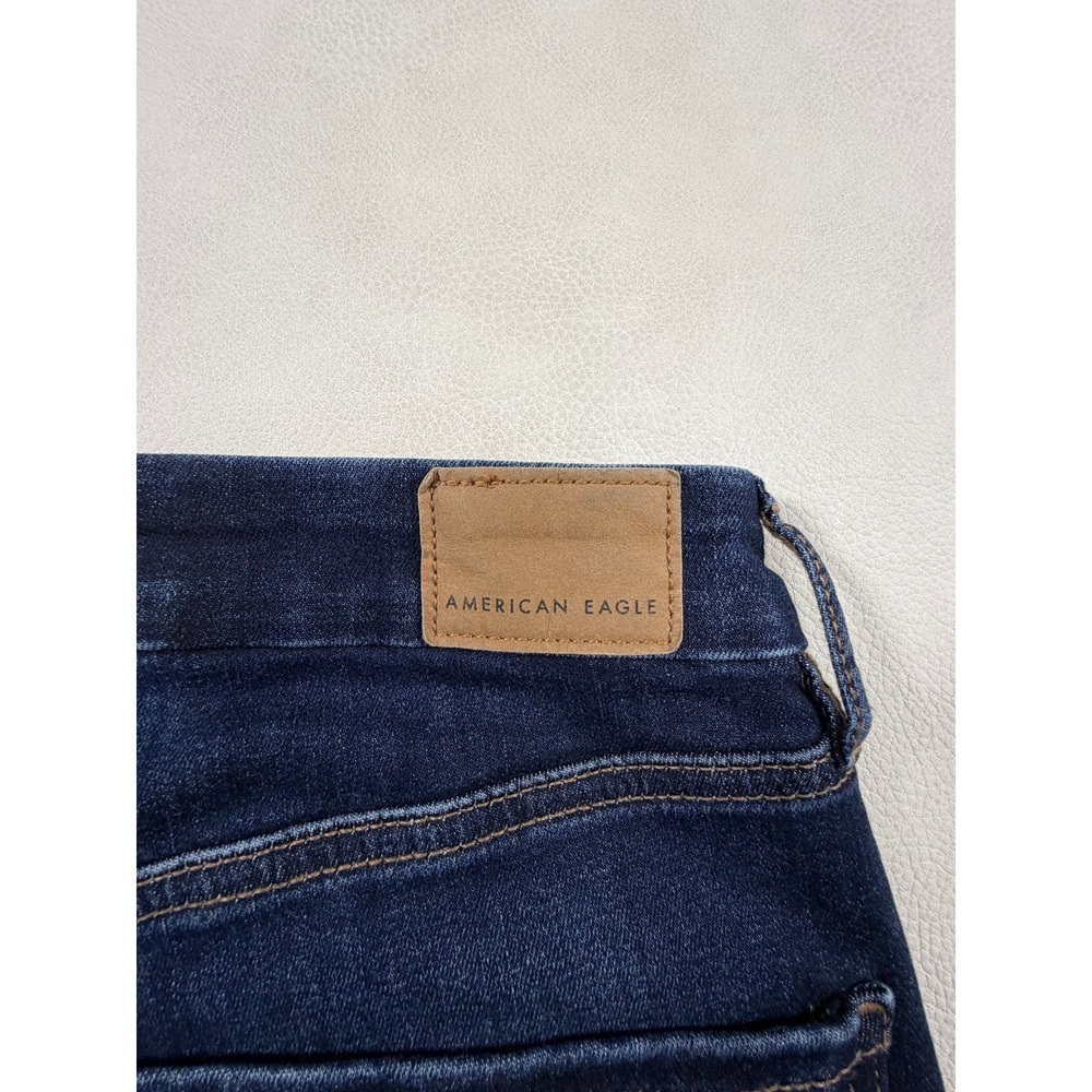 American Eagle Curvy Super High-Rise Flare Jeans Dark Wash Size 6 Regular 26 - Picture 11 of 11